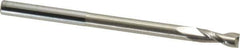 Accupro - 3/16", 1/2" LOC, 3/16" Shank Diam, 3" OAL, 2 Flute, Solid Carbide Square End Mill - Single End, Uncoated, Spiral Flute, 40° Helix, Centercutting, Right Hand Cut, Right Hand Flute - USA Tool & Supply