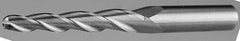Accupro - 1", 1-1/2" LOC, 1" Shank Diam, 6" OAL, 2 Flute, Solid Carbide Square End Mill - Single End, Uncoated, Spiral Flute, 40° Helix, Centercutting, Right Hand Cut, Right Hand Flute - USA Tool & Supply