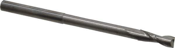 Accupro - 1/4", 3/4" LOC, 1/4" Shank Diam, 4" OAL, 2 Flute, Solid Carbide Square End Mill - Single End, Uncoated, Spiral Flute, 40° Helix, Centercutting, Right Hand Cut, Right Hand Flute - USA Tool & Supply