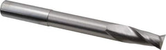 Accupro - 5/8", 1-1/4" LOC, 5/8" Shank Diam, 6" OAL, 2 Flute, Solid Carbide Square End Mill - Single End, Uncoated, Spiral Flute, 40° Helix, Centercutting, Right Hand Cut, Right Hand Flute - USA Tool & Supply