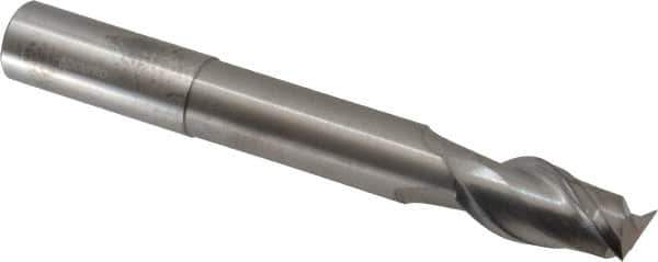 Accupro - 3/4", 1-1/2" LOC, 3/4" Shank Diam, 6" OAL, 2 Flute, Solid Carbide Square End Mill - Single End, Uncoated, Spiral Flute, 40° Helix, Centercutting, Right Hand Cut, Right Hand Flute - USA Tool & Supply