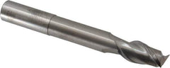 Accupro - 3/4", 1-1/2" LOC, 3/4" Shank Diam, 6" OAL, 2 Flute, Solid Carbide Square End Mill - Single End, Uncoated, Spiral Flute, 40° Helix, Centercutting, Right Hand Cut, Right Hand Flute - USA Tool & Supply