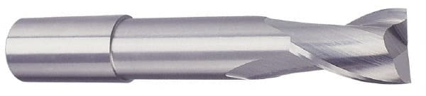 Accupro - 5/8", 1-1/4" LOC, 5/8" Shank Diam, 6" OAL, 2 Flute, Solid Carbide Square End Mill - USA Tool & Supply