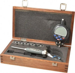 SPI - 0.24 to 2/5", 2" Deep, Electronic Bore Gage - Up to 0.00025" Accuracy, 0.001mm Resolution, Data Output, Includes Indicator - USA Tool & Supply