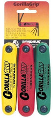 Bondhus - 24 Piece T9 to T40 Fold-Up Torx/Hex Combo Key Set - T9, T10, T15, T20, T25, T27, T30, T40 Torx Size - USA Tool & Supply