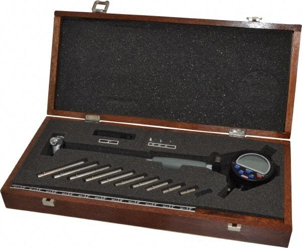 SPI - 2 to 6", 6" Deep, Electronic Bore Gage - Up to 0.00025" Accuracy, 0.001mm Resolution, Data Output, Includes Indicator - USA Tool & Supply
