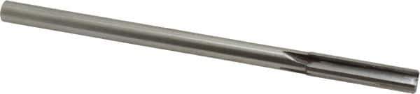 Made in USA - 7/16" Carbide-Tipped 4 Flute Chucking Reamer - Straight Flute, 3/8" Straight Shank, 1-3/4" Flute Length, 7" OAL - USA Tool & Supply