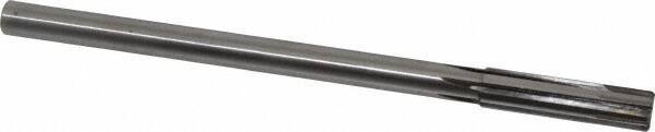 Made in USA - 1/2" Carbide-Tipped 6 Flute Chucking Reamer - Straight Flute, 7/16" Straight Shank, 2" Flute Length, 8" OAL - USA Tool & Supply