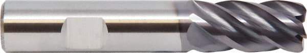 M.A. Ford - 12mm, 26mm LOC, 12mm Shank Diam, 83mm OAL, 5 Flute, Solid Carbide Square End Mill - Single End, ALtima Finish, Spiral Flute, 38° Helix, Centercutting, Right Hand Cut, Right Hand Flute - USA Tool & Supply