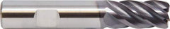 M.A. Ford - 15/32", 1" LOC, 1/2" Shank Diam, 3" OAL, 5 Flute, Solid Carbide Square End Mill - Single End, ALtima Finish, Spiral Flute, 38° Helix, Centercutting, Right Hand Cut, Right Hand Flute - USA Tool & Supply