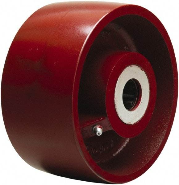 Hamilton - 7 Inch Diameter x 3 Inch Wide, Cast Iron Caster Wheel - 3,000 Lb. Capacity, 3-1/4 Inch Hub Length, 1-1/4 Inch Axle Diameter, Tapered Roller Bearing - USA Tool & Supply