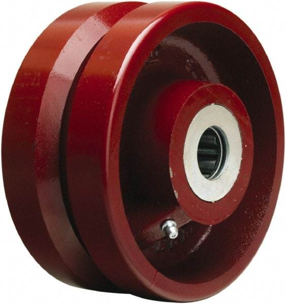 Hamilton - 6 Inch Diameter x 2-3/4 Inch Wide, Cast Iron Caster Wheel - 2,500 Lb. Capacity, 3-1/4 Inch Hub Length, 1-1/4 Inch Axle Diameter, Tapered Roller Bearing - USA Tool & Supply