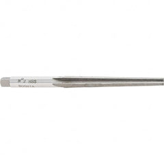 Interstate - 1/4" Small End, 0.38" Large End, 11/32" Shank, 3-1/8" Flute, Brown and Sharpe Taper Reamer #2 - USA Tool & Supply