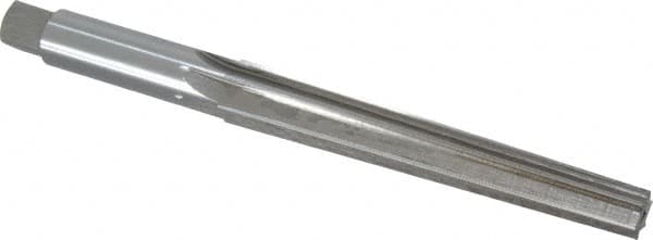 Interstate - 0.45" Small End, 0.617" Large End, 9/16" Shank, 4" Flute, Brown and Sharpe Taper Reamer #5 - USA Tool & Supply