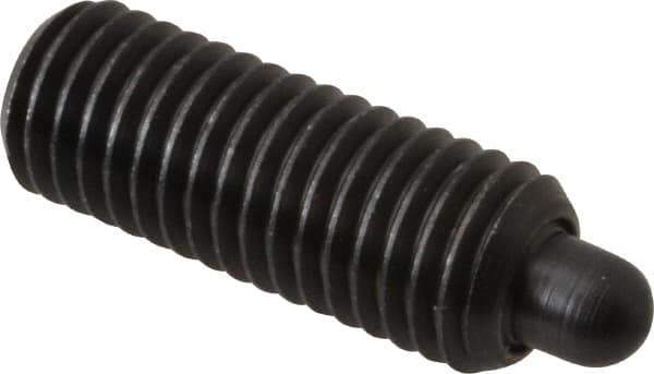 Gibraltar - M12 x 1.75, 32mm Thread Length, 6mm Plunger Projection, Steel Threaded Spring Plunger - 6.3mm Max Plunger Diam, 32mm Plunger Length, 6.55 Lb Init End Force, 17.26 Lb Final End Force, 6mm Hex - USA Tool & Supply