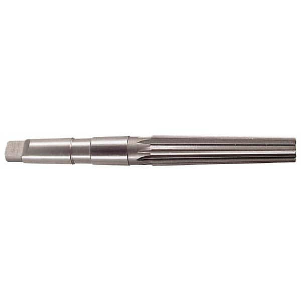 Interstate - 1.4717" Small End, 1.8005" Large End, 1-1/2" Tapered Shank, 6-1/4" Flute, 5MT Morse Taper Reamer - USA Tool & Supply