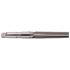 Interstate - 1.4717" Small End, 1.8005" Large End, 1-1/2" Tapered Shank, 6-1/4" Flute, 5MT Morse Taper Reamer - USA Tool & Supply