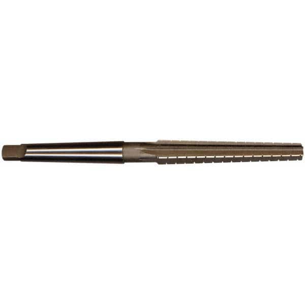 Interstate - 0.3674" Small End, 0.517" Large End, 7/16" Tapered Shank, 3" Flute, 1MT Morse Taper Reamer - USA Tool & Supply
