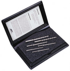 Alvord Polk - #0 to #5 Pin, 0.1287 to 0.2409" Diam, 0.1287 to 0.2409" Small End, Straight Shank, Taper Pin Reamer Set - USA Tool & Supply