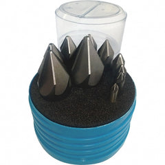Interstate - 10 Piece, 3/16 to 1-1/4" Head Diam, 90° Included Angle, Single End Countersink Set - USA Tool & Supply