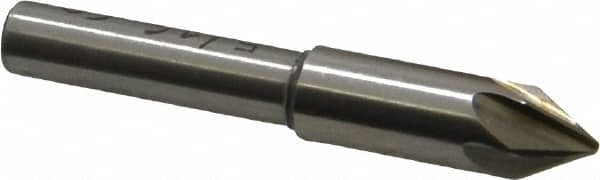 Interstate - 5/16" Head Diam, 1/4" Shank Diam, 6 Flute 60° High Speed Steel Countersink - USA Tool & Supply