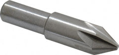 Interstate - 5/8" Head Diam, 1/2" Shank Diam, 6 Flute 60° High Speed Steel Countersink - USA Tool & Supply