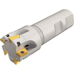 Iscar - 1" Cut Diam, 0.394" Max Depth of Cut, 5.4" OAL, Indexable Square Shoulder End Mill - R8 Taper Shank, 90° Lead Angle, Series Heli2000 - USA Tool & Supply
