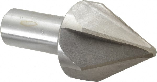 Interstate - 2" Head Diam, 1" Shank Diam, 6 Flute 60° High Speed Steel Countersink - USA Tool & Supply