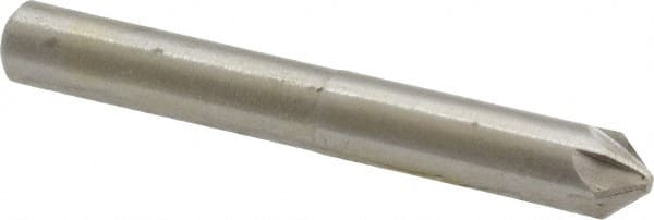 Interstate - 1/4" Head Diam, 1/4" Shank Diam, 6 Flute 82° High Speed Steel Countersink - USA Tool & Supply