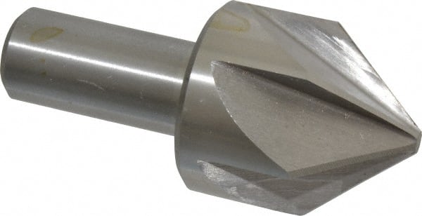 Interstate - 2" Head Diam, 1" Shank Diam, 6 Flute 82° High Speed Steel Countersink - USA Tool & Supply