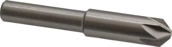 Interstate - 5/16" Head Diam, 1/4" Shank Diam, 6 Flute 90° High Speed Steel Countersink - USA Tool & Supply