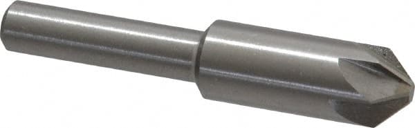 Interstate - 3/8" Head Diam, 1/4" Shank Diam, 6 Flute 90° High Speed Steel Countersink - USA Tool & Supply