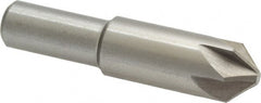 Interstate - 5/8" Head Diam, 1/2" Shank Diam, 6 Flute 90° High Speed Steel Countersink - USA Tool & Supply