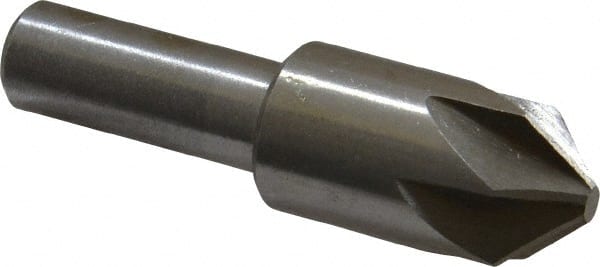 Interstate - 3/4" Head Diam, 1/2" Shank Diam, 6 Flute 90° High Speed Steel Countersink - USA Tool & Supply