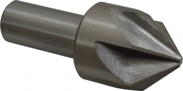 Interstate - 1-3/4" Head Diam, 1" Shank Diam, 6 Flute 90° High Speed Steel Countersink - USA Tool & Supply