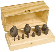 Hertel - 10 Piece, 1/4 to 1-1/2" Head Diam, 82° Included Angle, Countersink Set - USA Tool & Supply