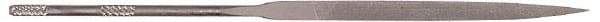 Grobet - 4" Needle Precision Swiss Pattern Knife File - Round Handle - USA Tool & Supply