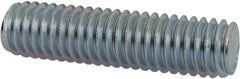 Value Collection - 3/8-16 1-1/2" OAL Fully Threaded Stud - Carbon Steel, Zinc-Plated Finish - USA Tool & Supply