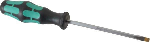 Wera - Slip Stop Slotted Screwdriver - Hexagon Shank, Ergonomic Handle - USA Tool & Supply