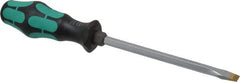 Wera - Slip Stop Slotted Screwdriver - Hexagon Shank, Ergonomic Handle - USA Tool & Supply