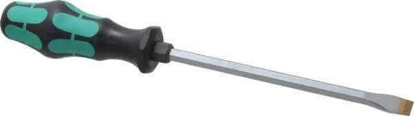Wera - Slip Stop Slotted Screwdriver - Hexagon Shank, Ergonomic Handle - USA Tool & Supply