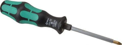 Wera - 3-1/8" Blade Length Posidrive Screwdriver - 7" OAL - USA Tool & Supply