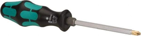 Wera - 4" Blade Length Posidrive Screwdriver - 8" OAL - USA Tool & Supply