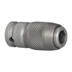 Wera - 1/4" Drive, 1/4" Insert, Hex Drive Bit Adapter - Quick Release, 1-3/16" OAL - USA Tool & Supply