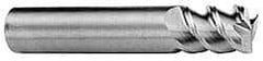 Accupro - 1", 2" LOC, 1" Shank Diam, 4" OAL, 3 Flute, Solid Carbide Square End Mill - Single End, AlTiN Finish, Spiral Flute, 60° Helix, Centercutting, Right Hand Cut, Right Hand Flute - USA Tool & Supply