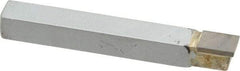 Made in USA - 1/4 x 1/4" Shank, Square Nose Single Point Tool Bit - C-4, Grade K68 - Exact Industrial Supply