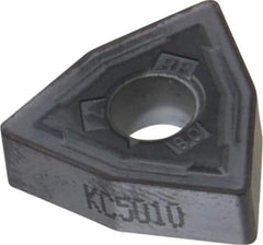 Kennametal - WNMG432 RP Grade KC5010 Carbide Turning Insert - TiAlN Finish, 80° Trigon, 1/2" Inscr Circle, 3/16" Thick, 1/32" Corner Radius - USA Tool & Supply