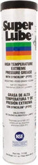 Synco Chemical - 400 g Cartridge Synthetic Extreme Pressure Grease - Translucent White, Extreme Pressure, Food Grade & High Temperature, 475°F Max Temp, NLGIG 2, - USA Tool & Supply