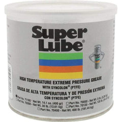 Synco Chemical - 400 g Canister Synthetic Extreme Pressure Grease - Translucent White, Extreme Pressure, Food Grade & High Temperature, 475°F Max Temp, NLGIG 2, - USA Tool & Supply