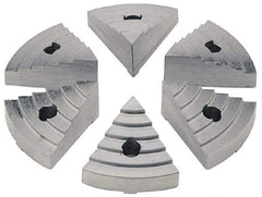 Value Collection - 6" Chuck Capacity, JF Attachment, Round Soft Lathe Chuck Jaw - 8 Jaws, Steel, 60mm Long x 18.4mm High - USA Tool & Supply